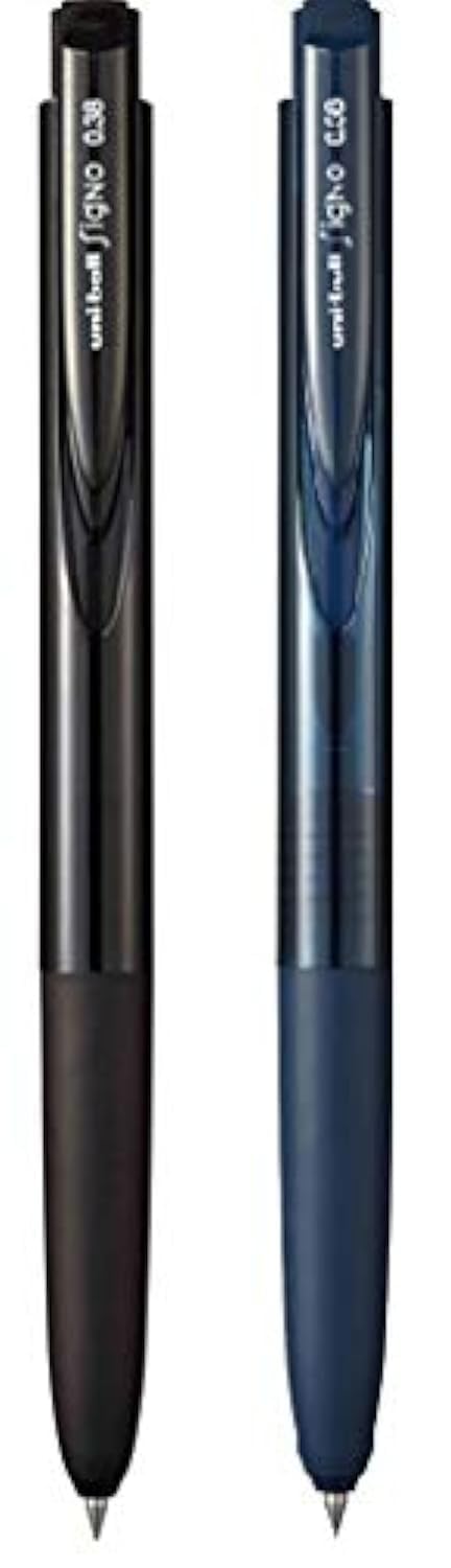 Assorted - Signo - uni Knock Ballpoint Pen - UMN-155 RT1 0.38 mm Black & Blue-Black