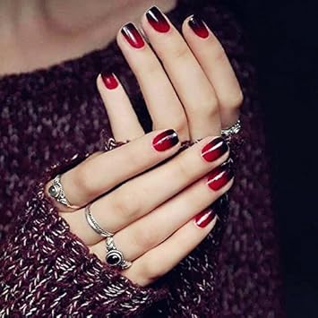 Buy Fashladytm 24pcs Set Super Nice Acrylic Fake Nails Color Black