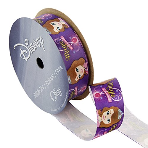 Offray Sofia The First Craft Ribbon, 7/8-Inch by 9-Feet, Purple Magic