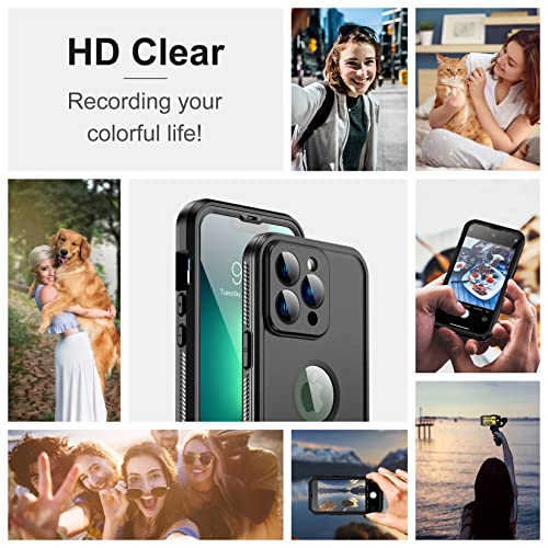 Temdan [Real 360 for iPhone 13 Pro Max Case Waterproof, Builtin 9H