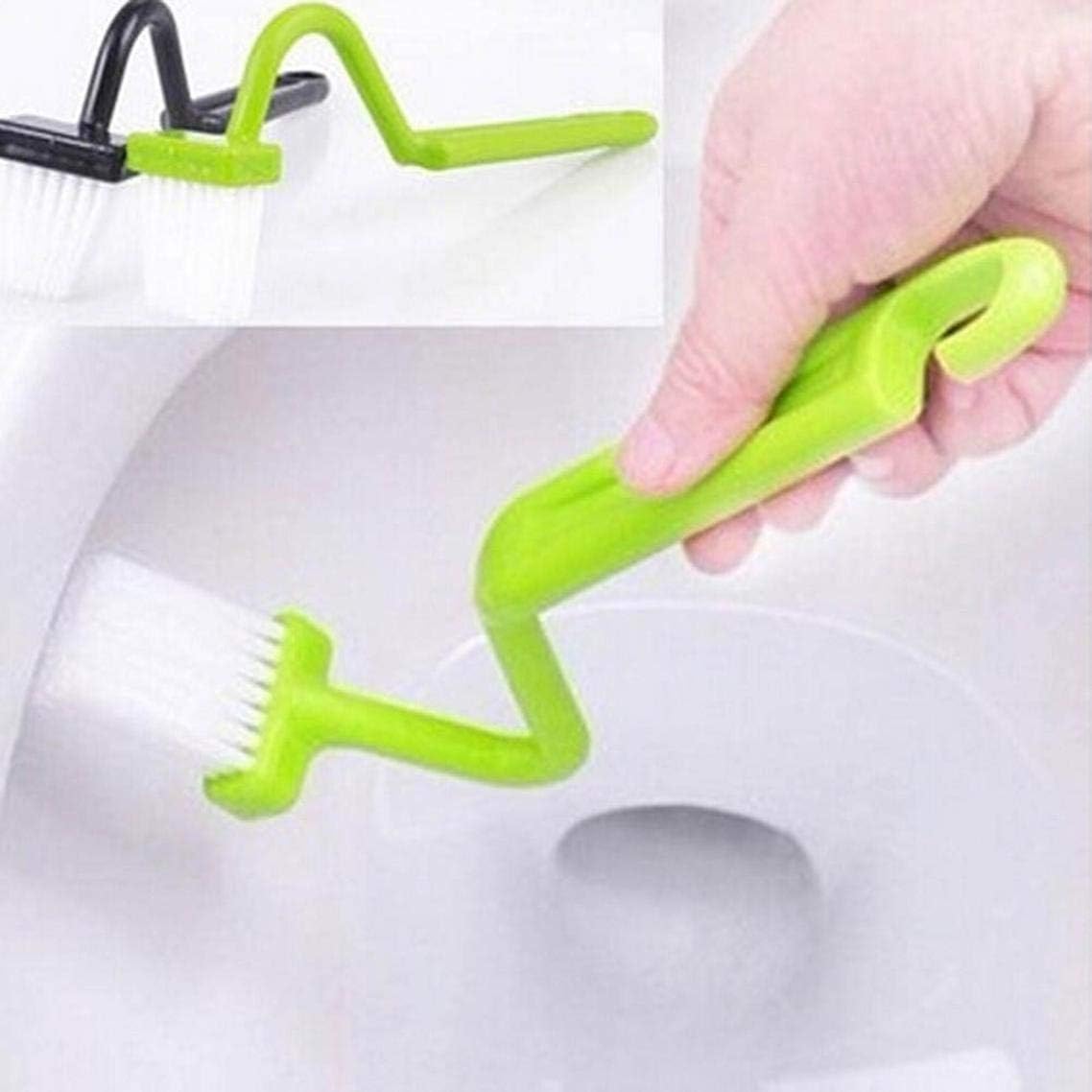 Aohua Bathroom Toilet Brush Curved Handle Cleaning Brush V Type Commode