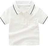 (コ-ランド) Co-land 男の子 tシャツ トップス キッズ ボーイズ ポロシャツ 半袖 無地 男児 可愛い 夏服 柔らかい ボトムシャツ カットソー 通園 120 ホワイト