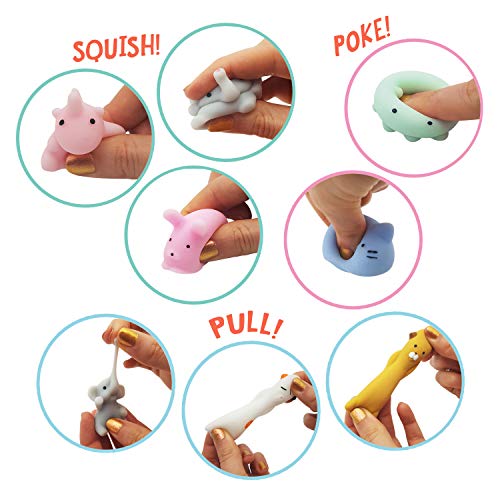 Mochi Squishies [EXTRA Squishy] Stress Relief Toy Smooshy Mushy Mini Animals. Japanese Kawaii Pack: Cats, Seals, Unicorns, Elephants, Bunnies and More [SIZE: SMALL] Random Fun For Girls and Boys