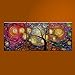 Cherish Art Hand Painted Oil Painting Colorful Tree For Abstract 3 Panels Wood Inside Framed Hanging Wall Decoration