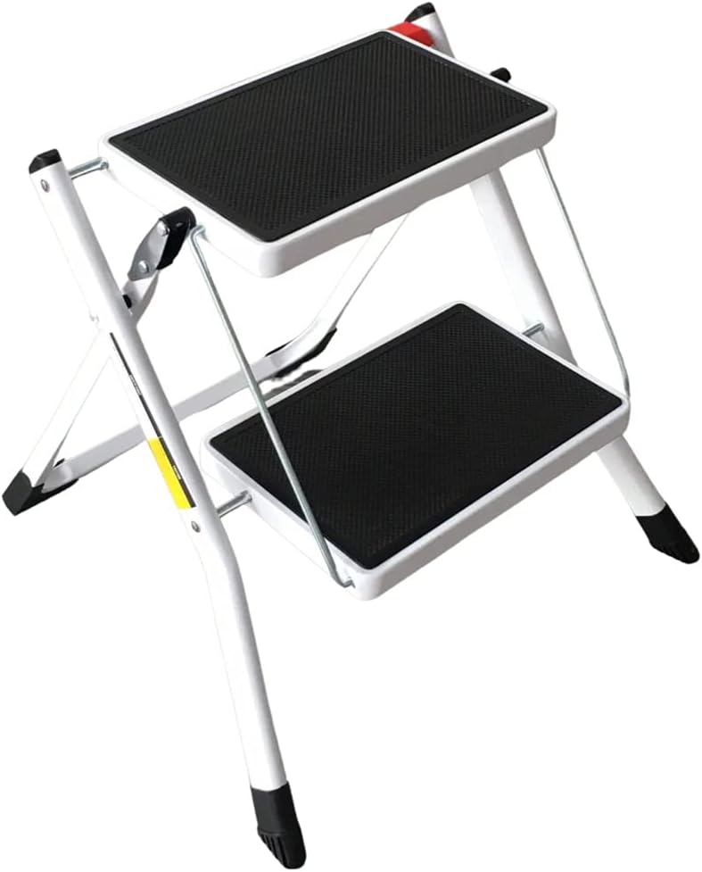 REQUISITE NEEDS Foldable 2 Step Ladder Heavy Duty Steel 150KG Capacity Black