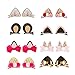 Sufermoe 16 Pcs Cat Ear Hair Bows Clips Rabbit Ear Hair Barrettes Hair Accessories for Pet or Dogs