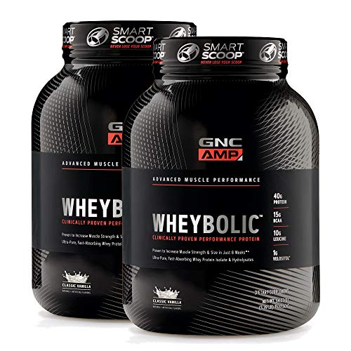GNC AMP Wheybolic Classic Vanilla, Twin Pack, 25 Servings Each