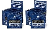 Defense Soap Body Wipes, 12 Individually Packed Wipes (Pack of 2) - 100% Natural and Pure Pharmaceutical Grade Tea Tree and Eucalyptus Oil Helps Wash Away Ringworm, Jock Itch
