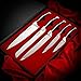Bluesim 5-Piece Stainless Steel Knife Set - Chef, Carving, Bread, Utility & Paring Knives with Gift Box