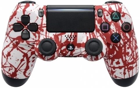 Custom Wireless Controller for Playstation 4 - Soft Touch Design - Added Grip for Long Gaming Sessions - Multiple PS4 Colors Available (Blood Splatter)