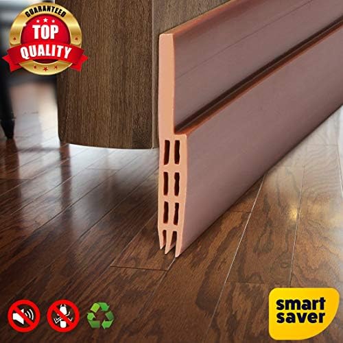 Smart Saver Under Sweep Weather Stripping Bottom Door Gap Sealer (Brown)- Pack of 5