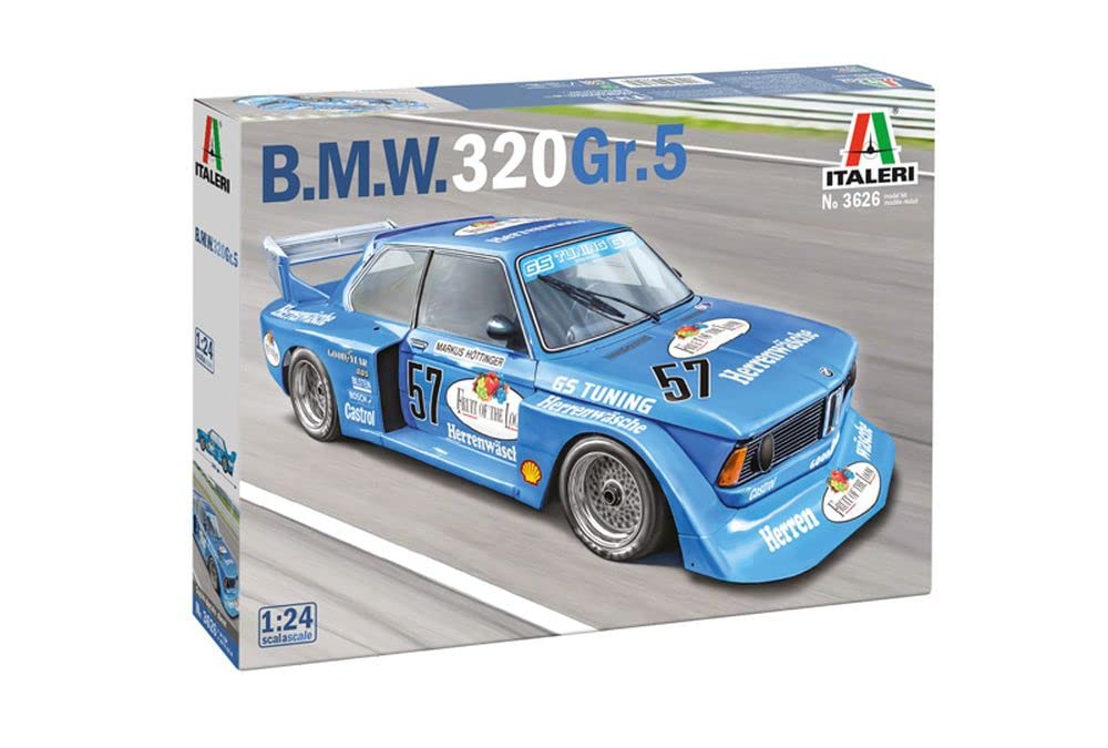 Italeri 3626S 1:24 B.M.W. 320 g. 5, Construction, Stand Model Making, Crafts, Hobby, Gluing, Plastic Kit, Detailed, Moulded Colour, Molded Color