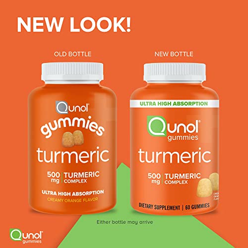 Turmeric Gummies, Qunol Gummy with 500mg Turmeric Curcumin, Joint