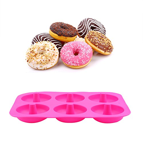 Greatstar Donut Pan,2-Pack High temperature resistance Silicone Doughnuts Baking Pan,Non-Stick Mold,Bake Full Size Perfect Shaped Doughnuts