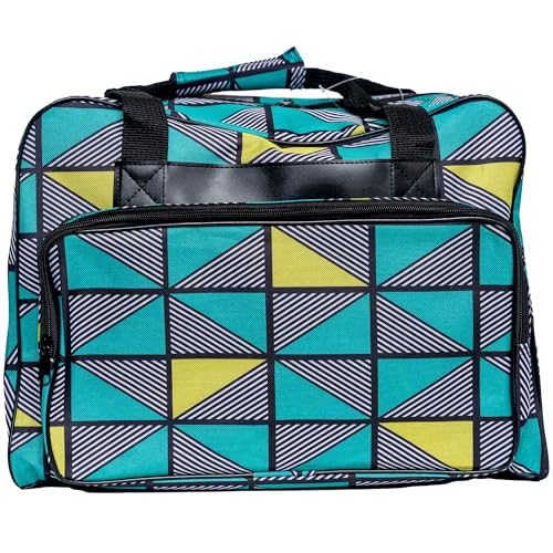 Janome Geometric Green Universal Sewing Machine Tote Bag, Canvas