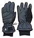 N'Ice Caps Kids Bulky Thinsulate Waterproof Winter Snow Ski Glove With Ridges (Black Solid, 8-10yrs)