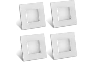 Dream lighting LED Square Recessed Down Lights for RV Trailer Camper Interior Lighting 12volt 3.0W Chrome Shell Pack of 4