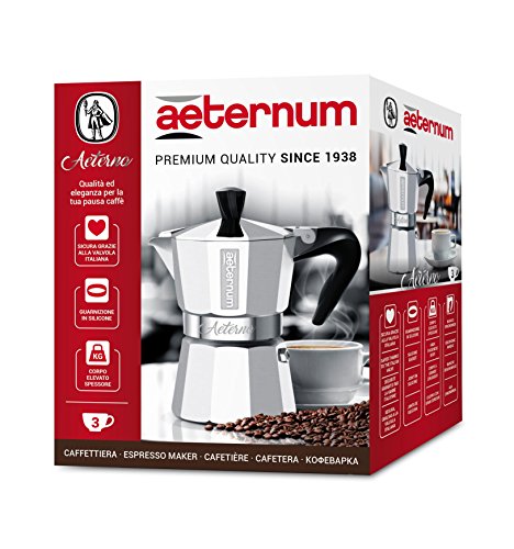 Bialetti 0005092 Espressokocher Aeterna für 3 Tassen, Aluminium, Silber, 30 x 20 x 15 cm – Bild 4