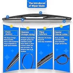 RAINTOK Windshield Wiper Blade Set Replacement for