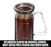 Willow & Everett Cold Brew Coffee & Iced-Tea Maker Pitcher, 1 L Glass Dispenser w/Metal Lid & Mesh Filter Iced Coffee & Sun Tea Brewing System