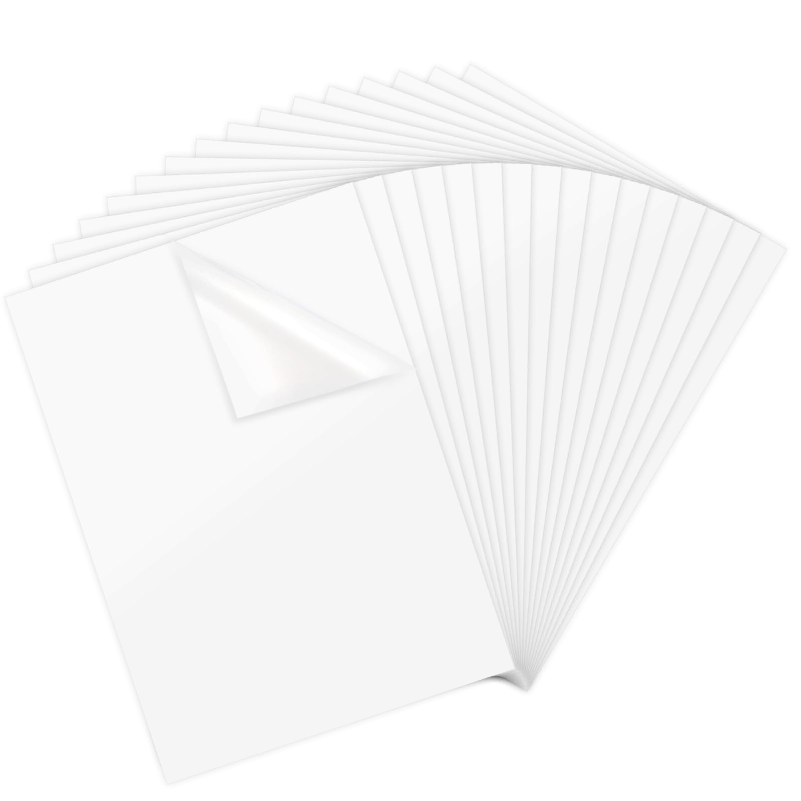 30 Sheet Sticker Paper for Printer A4, White Printable Vinyl Sticker Paper, Waterproof Printable Sticky Labels for Inkjet & Laser Printers