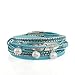 Jenia Leather Wrap Bracelet Cuff Boho Bracelet for Women, Mother Birthday Gifts