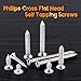 Rustark 210Pcs [#6 5/16'' to 1-1/2''] 304 Stainless Steel Flat Head Phillips Cross Wood Screw Drive Self-Drilling Screws Assortment Kit