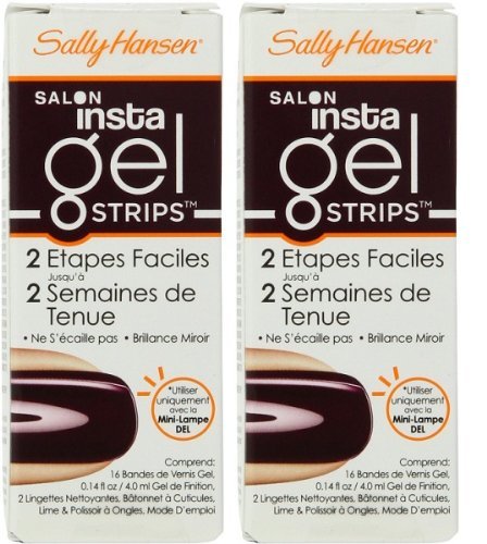 Sally Hansen Salon Insta Gel Strips Pat on the Black - 16 Oz, Pack of 2