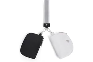 WESTBRONCO Wristlet Wallets for Women Dual Pouch Wristlet Detachable Mini Zip Around Coin Purse Keychain Wallet Double Pocket Wrist Wallet Mini Purse