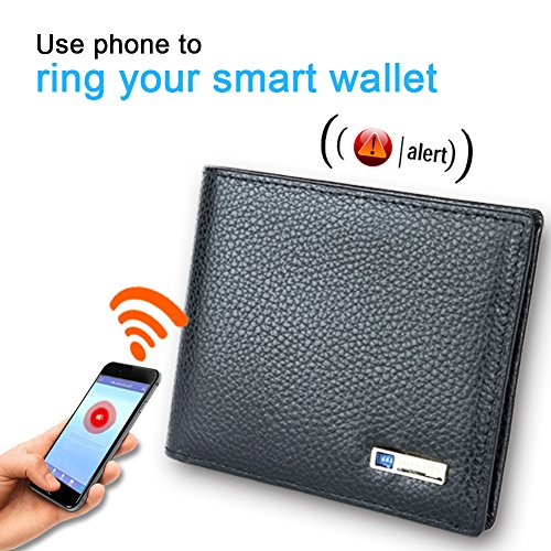 Anti Lost Wallet, Modoker Tracking Wallet Genuine Leather Tracker Wallet Smart Men Card Holder