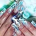 Flame Reflections Nail Stickers - 16pcs Halloween Holographic Fire Flame Nail Art Decals Nail Stencil for Nails Manicure, Maples DIY Nail Foils Tape Adhesive Decoration by DR.MODE