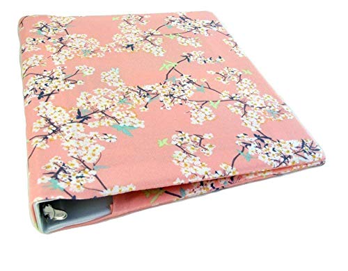 Planner Binder Cover 8.5 x 11, CHERRY BLOSSOMS Stretch Fabric Binder Cover for 1" - 1.5" Wide 3 Ring Binder, Planner Accessories