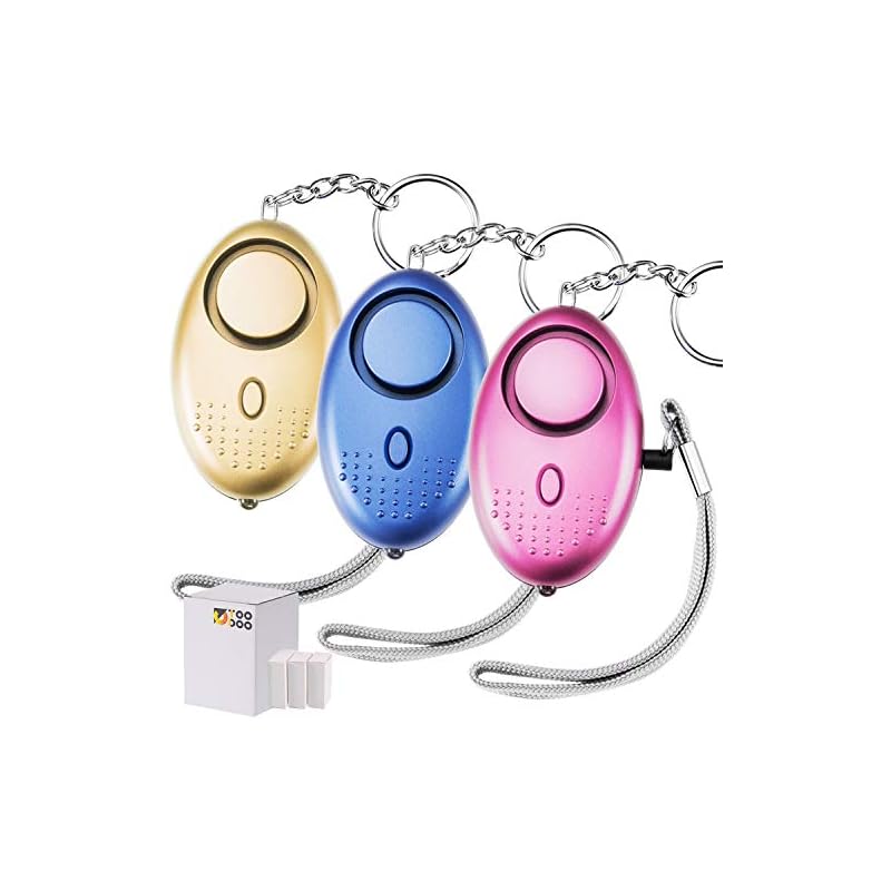 TOODOO Personal Alarm, 3 Pack Safesound Personal Alarm Keychain with
