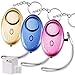TOODOO Personal Alarm, 3 Pack Safesound Personal Alarm Keychain with LED Light, 130 db Emergency Self-Defense Security Alarms for Elderly Women Kids Night Workers