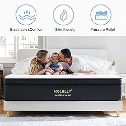 Molblly King Mattress, 10 Inch Hybrid Mattress in a