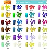 24 Color Wax Dye – DIY Candle Dye - Dye Cubes for Candle Making Supplies Kit - Soy Dye for Candle Molds - for Soy Candle Wax Kit – for Hemp Candle Wicks - for Making Scented Candles