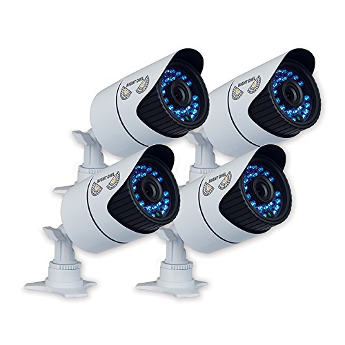 Night Owl Security Hi-Resolution 900 TVL Security Cameras with 100-Feet Night Vision, CAM-4PK-930