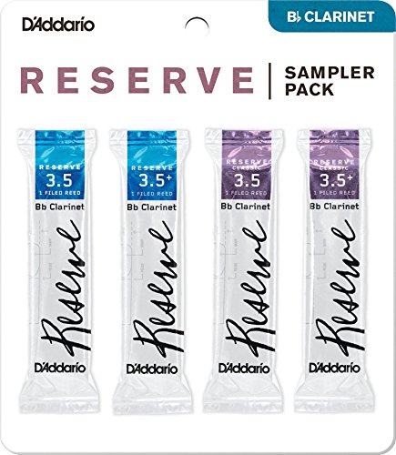 D'Addario Woodwinds DRS-C35 Reserve Bb Clarinet Reed Sampler Pack, 3.5/3.5+