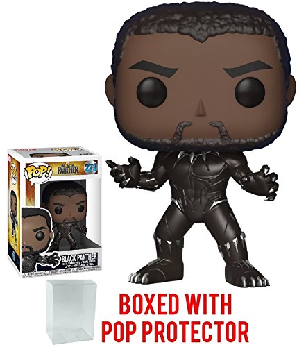 Funko Pop! Marvel: Black Panther - Unmasked Black Panther #273 Vinyl Figure (Bundled with Pop BOX PROTECTOR CASE)