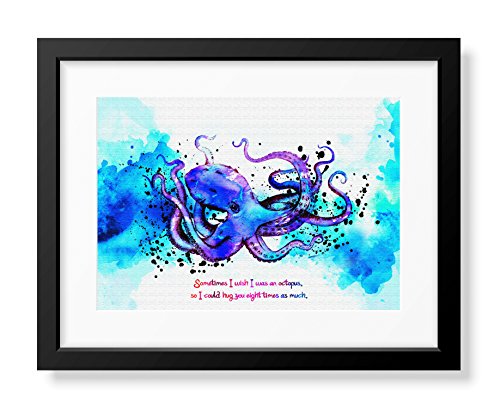 Uhomate-Colorful-Octopus-Home-Canvas-Prints-Wall-Art-Inspirational-Quotes-Wall-Decor-Living-Room-Bedroom-Bathroom-Artwork-C058-8X10