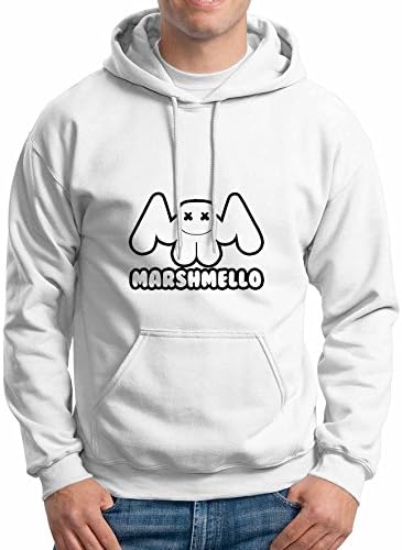 Marshmello Logo Unisex Hoodie White Size M