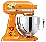 Pretty Lily and Garden Flower Mixer Mixing Machine Decal Art Set