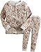 Vaenait Baby 12M-7T Kids Girls Sleepwear Pajama 2pcs Set Beige Flower