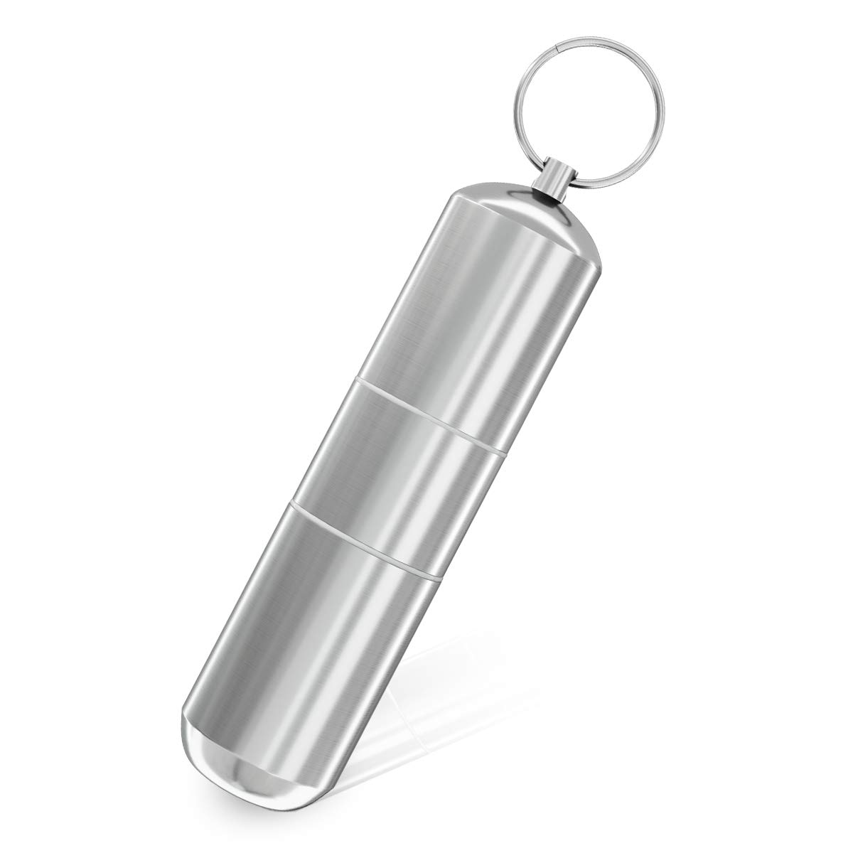 Photo 1 of Minisland Large Portable Metal Aluminum Toothpicks Holder Dental Floss Picks Q-tip Pill Holder Keychain 