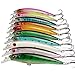 Shelure Minnow Fishing Lures for Bass Trout Sinking Crankbaits Jerkbaits Saltwater Hard Lure (A1 Series)