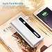 Aibocn 12000mAh Power Bank, Dual USB Port Portable Charger with Flashlight External Battery Charger for iPhone, iPad, iPod, Samsung and More(MFi 8-Pin Cable Included)