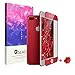 Lamshaw Red 9H Full Coverage Tempered Glass Screen Protector with Home Button Sticker-Touch ID Button for iPhone 7 Plus(iPhone 7 Plus)
