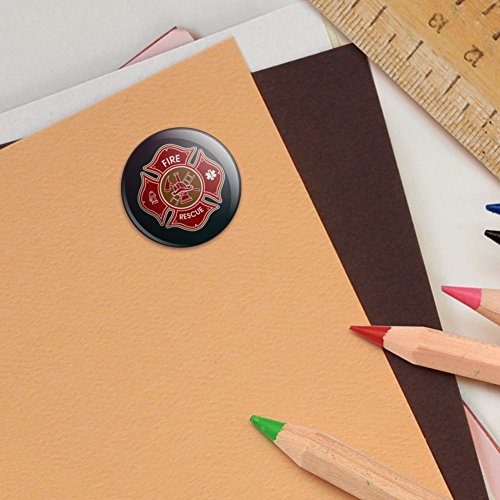 Firefighter Fire Rescue Maltese Cross 1.0" Puffy Bubble Dome Scrapbooking Crafting Sticker Set