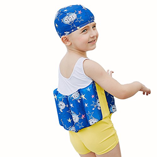 Kingswell Float Suit Toddler Swimsuit Kids Swim Training Aid Bathing Vest Suit with Removable Buoyancy Float for Toddler Boys