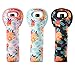 Juvale 3-Pack Insulated Neoprene Single Bottle Wine Tote Carrier Bags with Handles for Travel, Holds One 750ml Bottle, Flower Designs